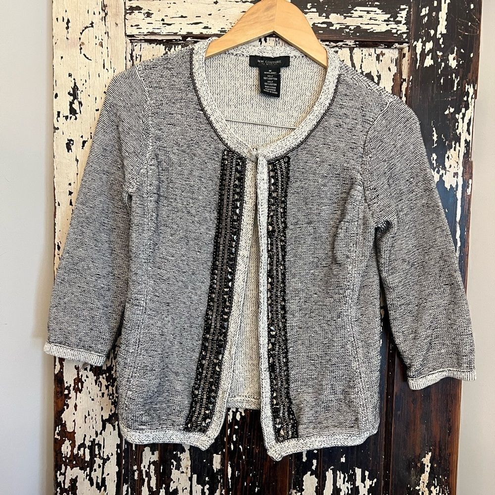 MM Couture embellished blazer jacket. Size M.